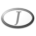 Oval Monogram Soap Mold Letter J