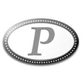 Oval Monogram Mold - Letter P