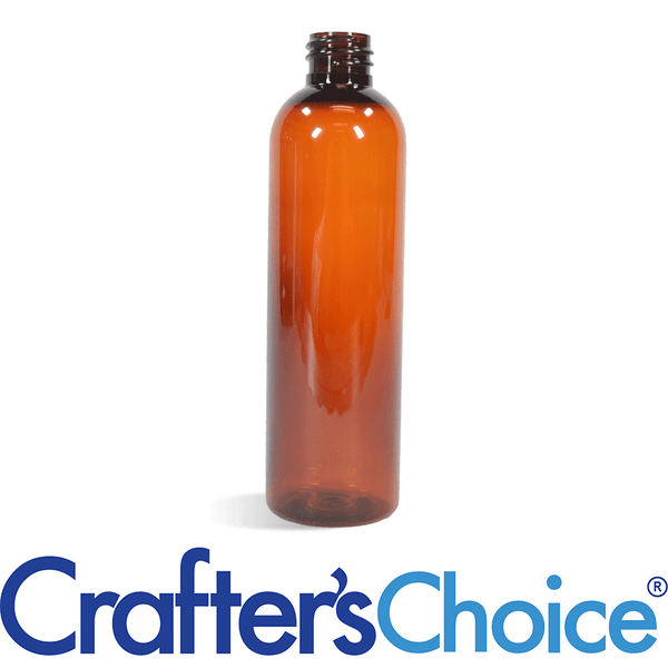 8 oz Amber Bullet Plastic Bottle - 24/410