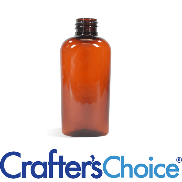 2 oz Amber Cosmo Oval Plastic Bottle - 20/410