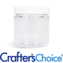 8 oz Clear Basic Jar & White Straight Top Set - Zoom Thumbnail Media 1