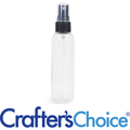 8 oz Clear Bullet with Black Ribbed Sprayer Set