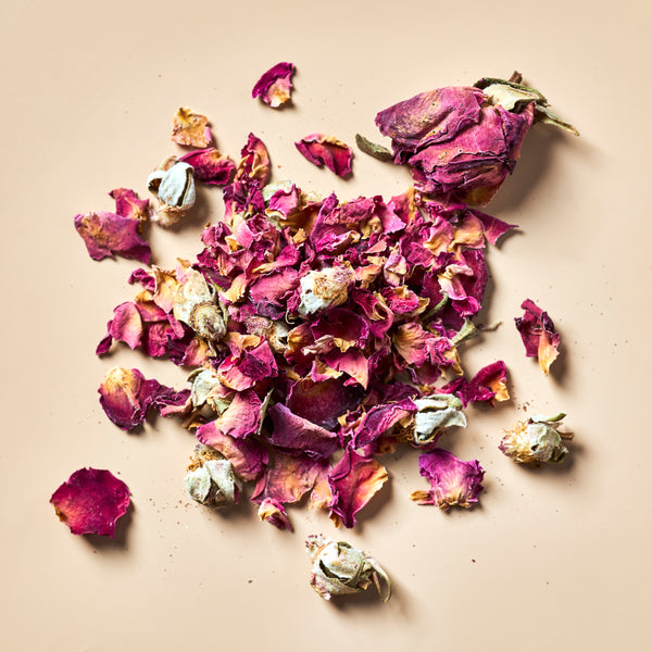 Rose Petals - Red Buds & Leaves