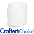 8 oz White Basic Plastic Jar - 70/400