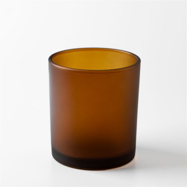 10 oz Frosted Amber Glass Tumbler Jar - 12 pc