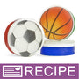Sport Ball Soaps with Embed Paper Recipe