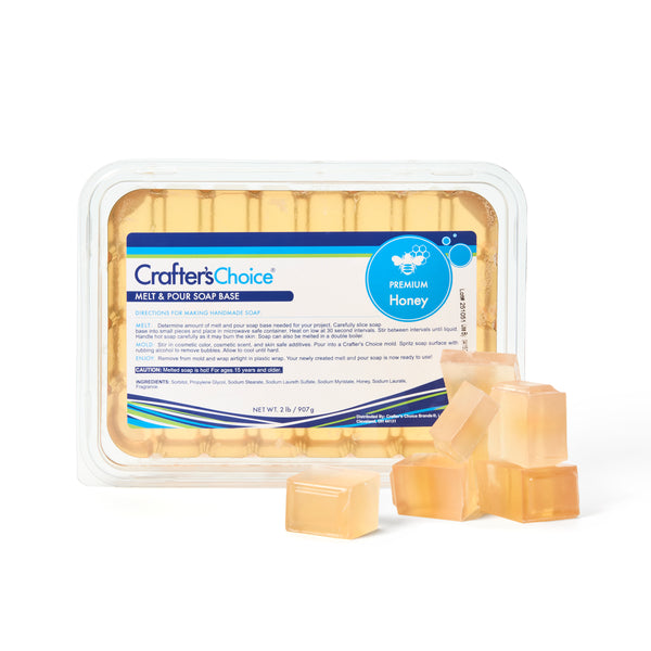 Premium Honey MP Soap Base - 2 lb Tray