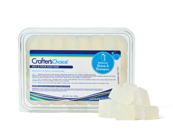 Premium Shave & Shampoo Melt & Pour Soap Base - 2 lb Tray