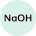 NahOH chemical formula on a light green background