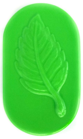 Oval Leaf Soap Mold: 4 Cavity